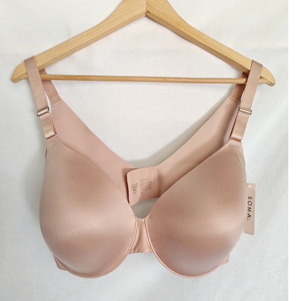 Soma Bra Vanishing Back‎ Full Coverage Adobe Rose 40DD Seamless Underwire NEW